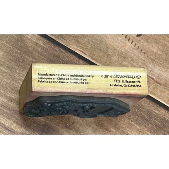 2014 STAMPENDOUS! V302 CHRISTMAS OWL WOOD MOUNTED RUBBER STAMP HUGE EYES - Picture 3 of 4